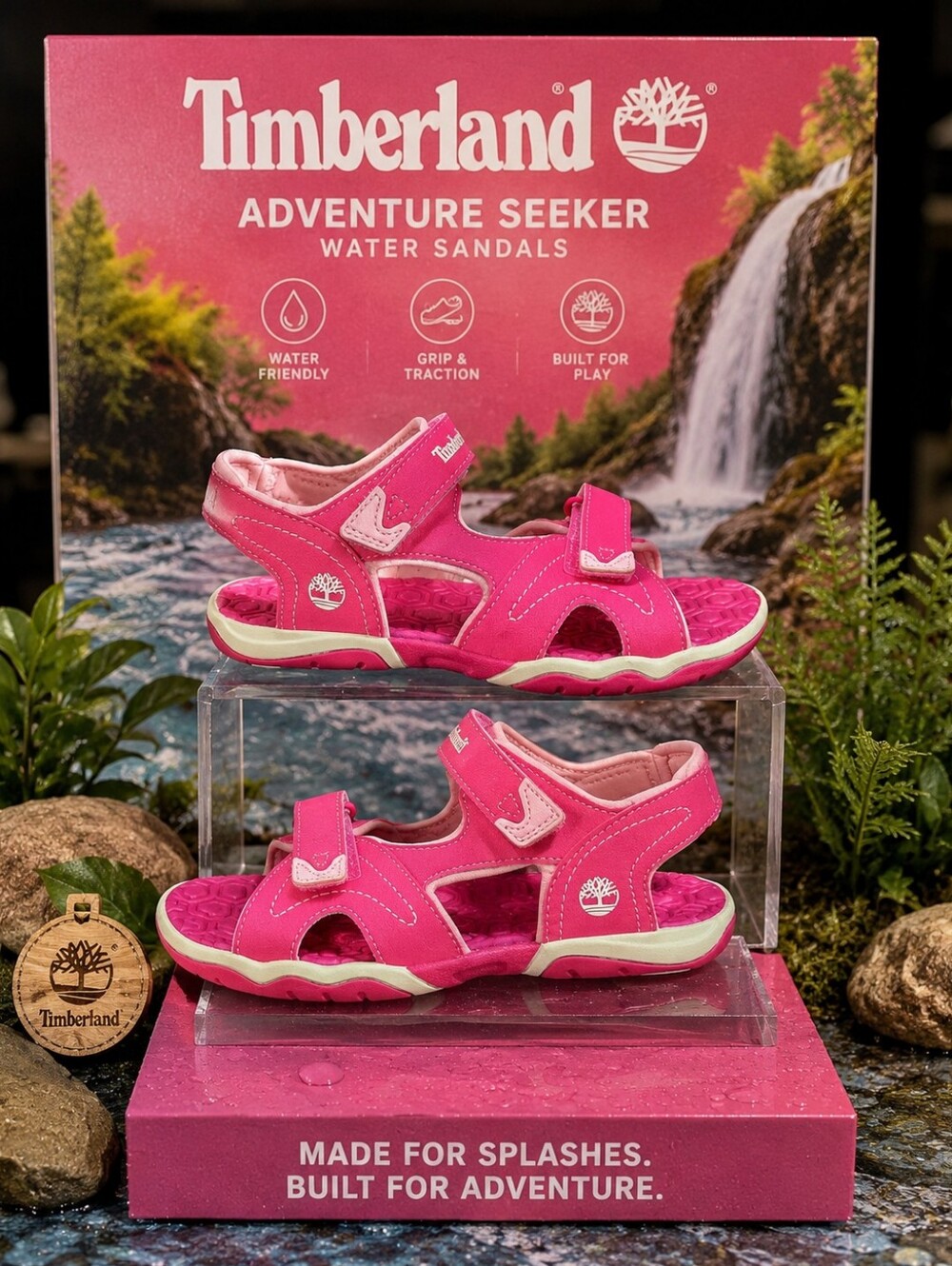 Timberland Kids' Pink Adventure Seeker Water Sandals